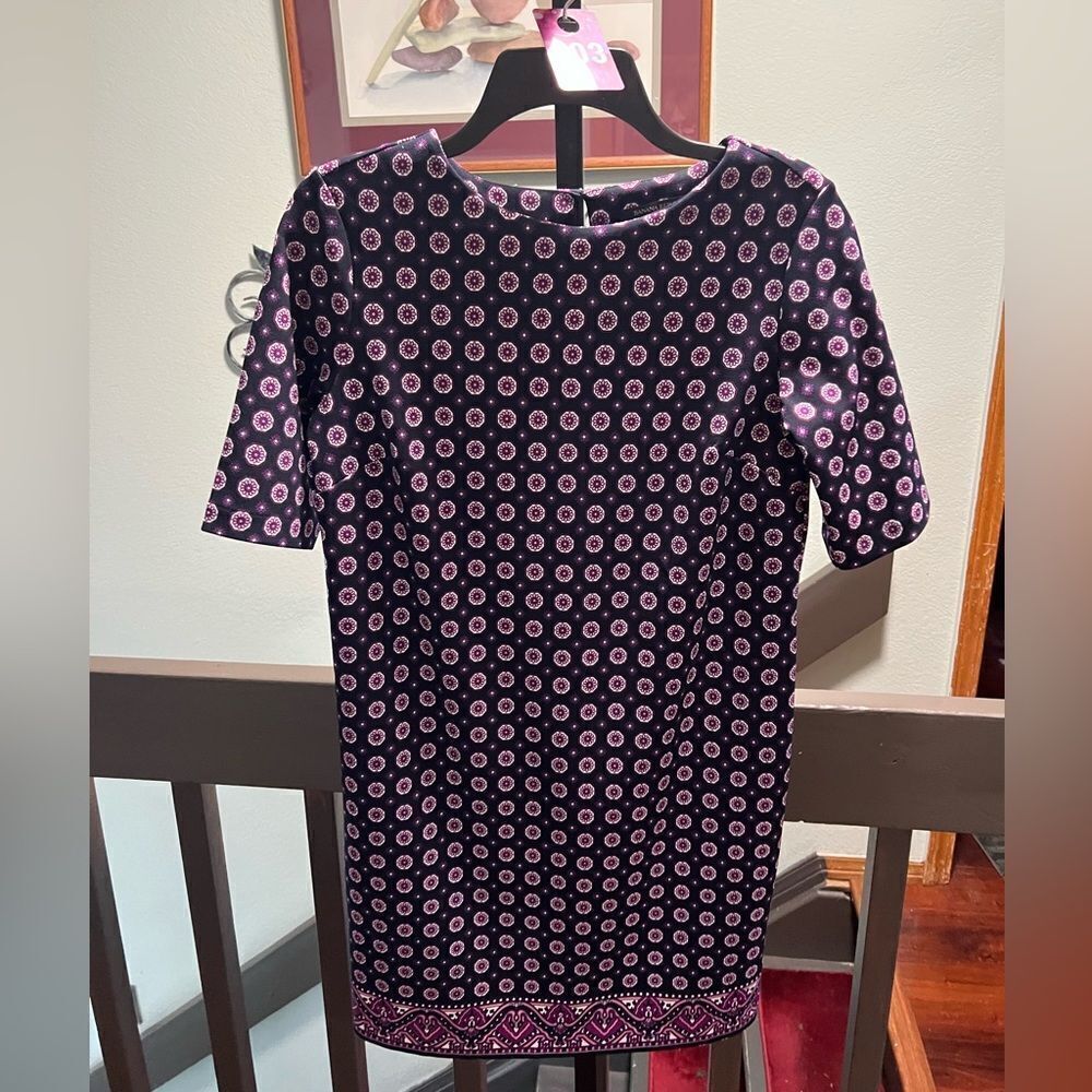 EUC Banana Republic Purple & Pink Patterned Dress Size 2 #103